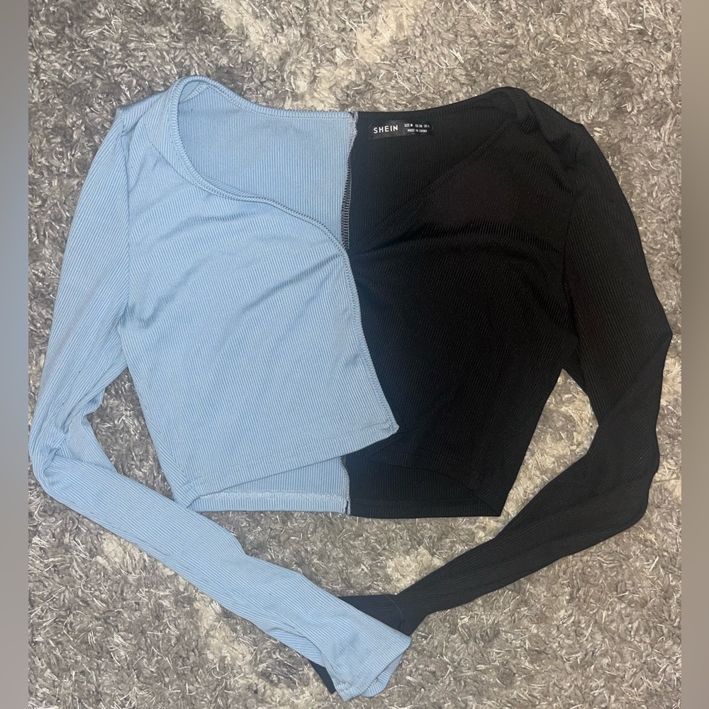black and blue long sleeve